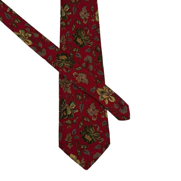 Brooks Brothers Men's Tie Floral Silk Necktie USA Designer Multi-Colored - Picture 3 of 11